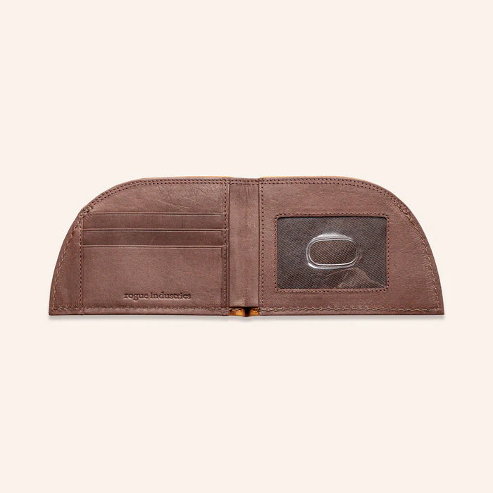 American Bison Leather Front Pocket Wallet (brown) - Image 4