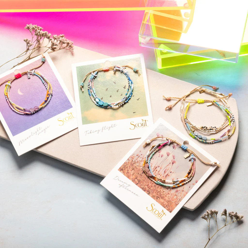Mixed Media Bracelet - Sky/Turquoise/Silver - Image 4