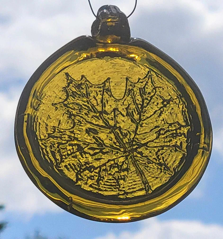 Old Hancock Maple Leaf Suncatcher